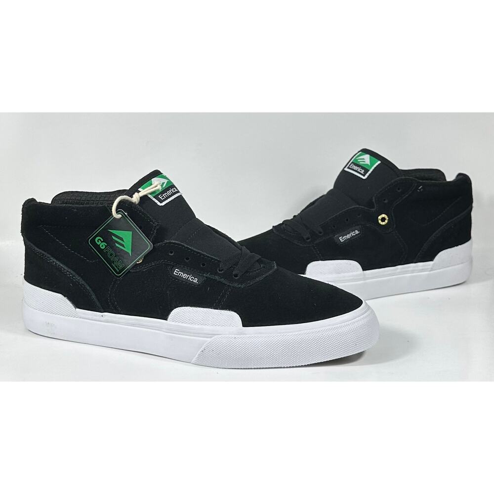 Emerica Pillar Skate Shoes Men’s 9.5 Black / White / Gold (New w/ Box)